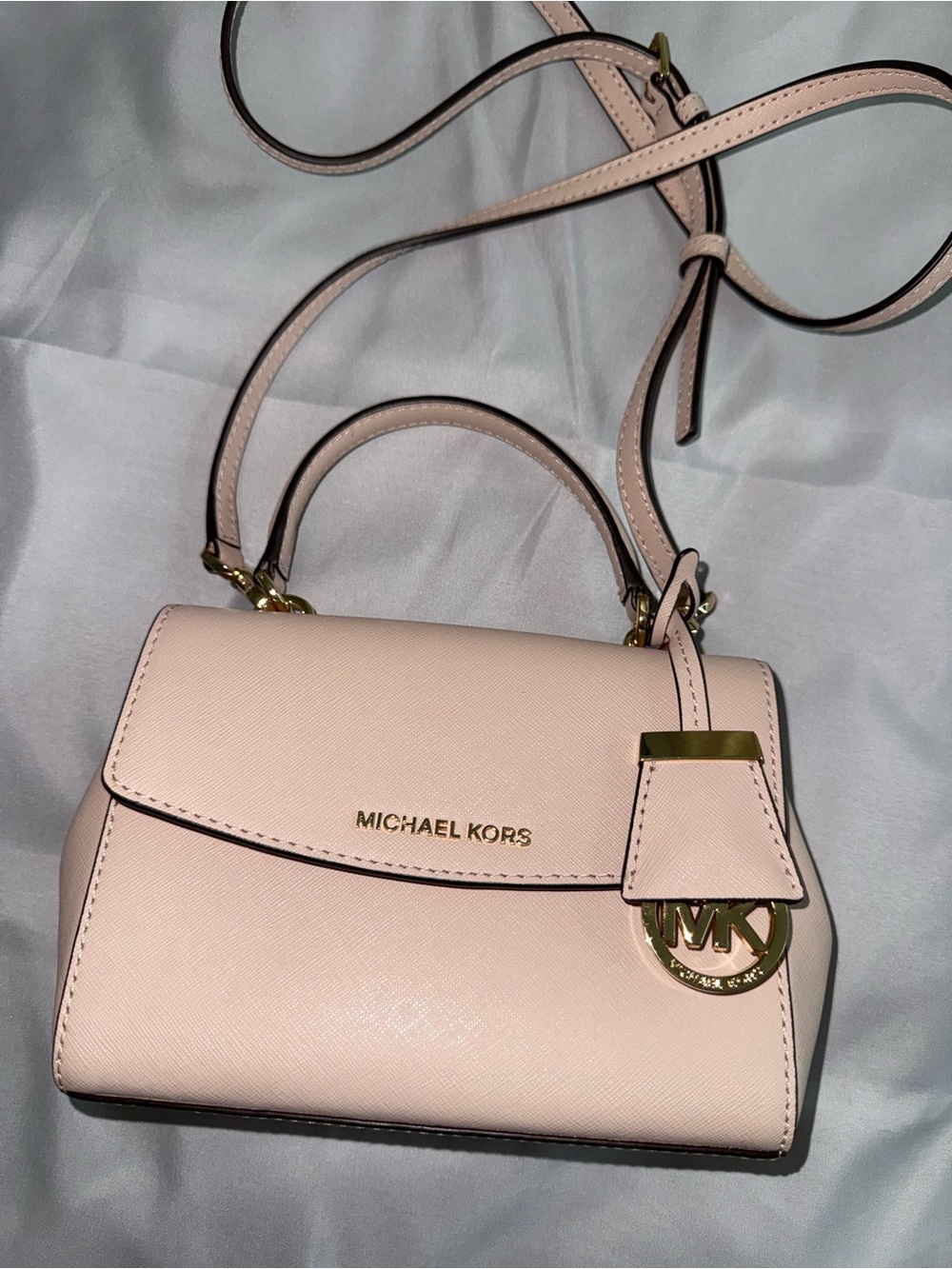 Michael Kors Blush Saffiano Leather Mini Top-Handle Crossbody